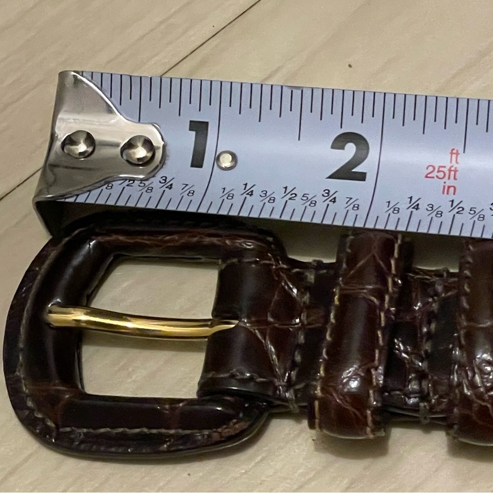 Nordstrom Italian Calfskin Leather Woman’s Belt Size M Made in USA Never Worn - Picture 13 of 16